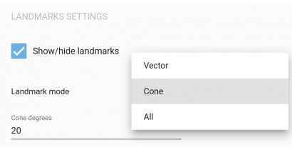  Landmarks mode selector (right)